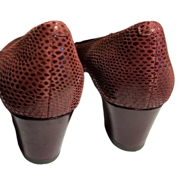 Rockport Total Motion Shoes Size 7 Burgundy Wine Pumps Heels - Picture 4 of 11